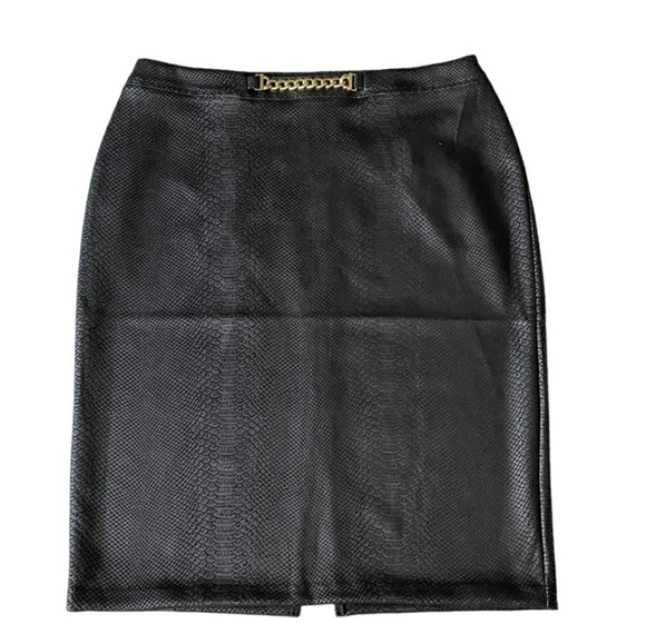 Marc New York Dresses & Skirts - NEW Marc New York Tummy Control Snakeskin Embossed Faux Leather Skirt XL